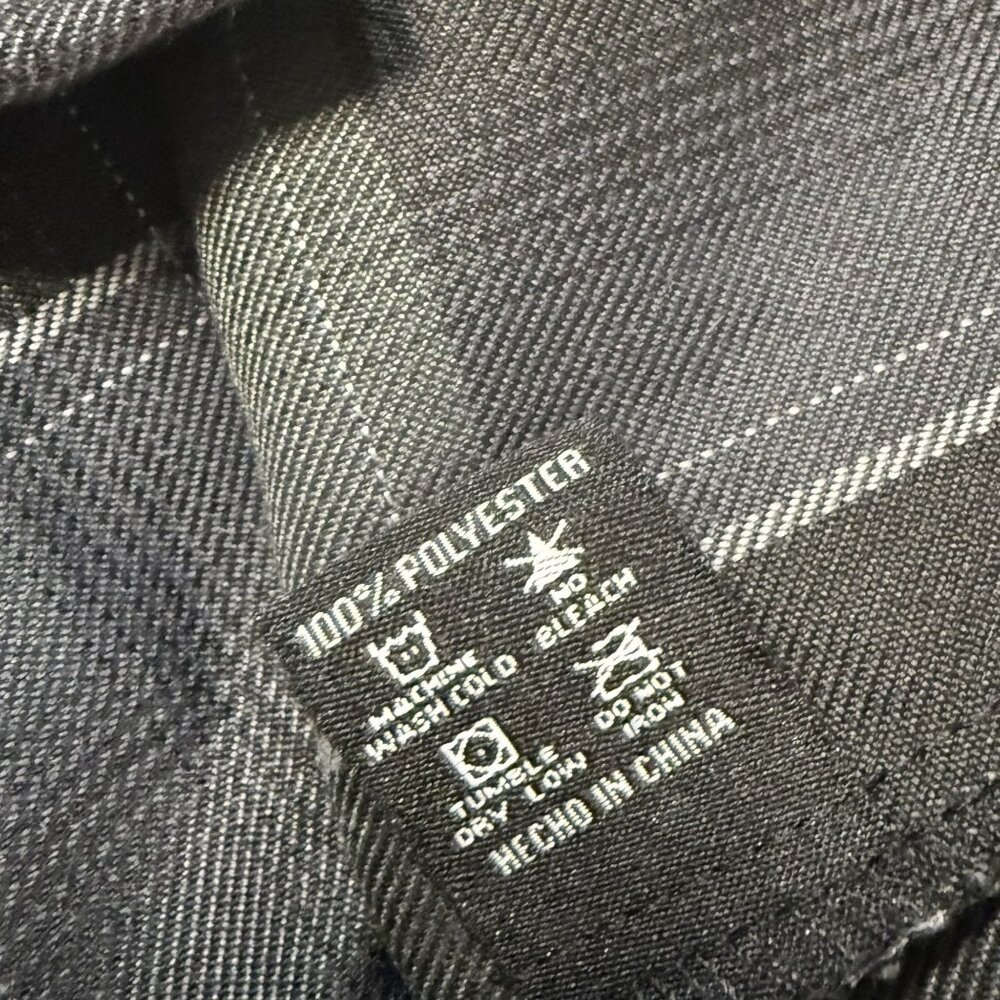 Dixxon Flannel Megadeth Black Gray Plaid Shirt Large NEW - Picture 9 of 9